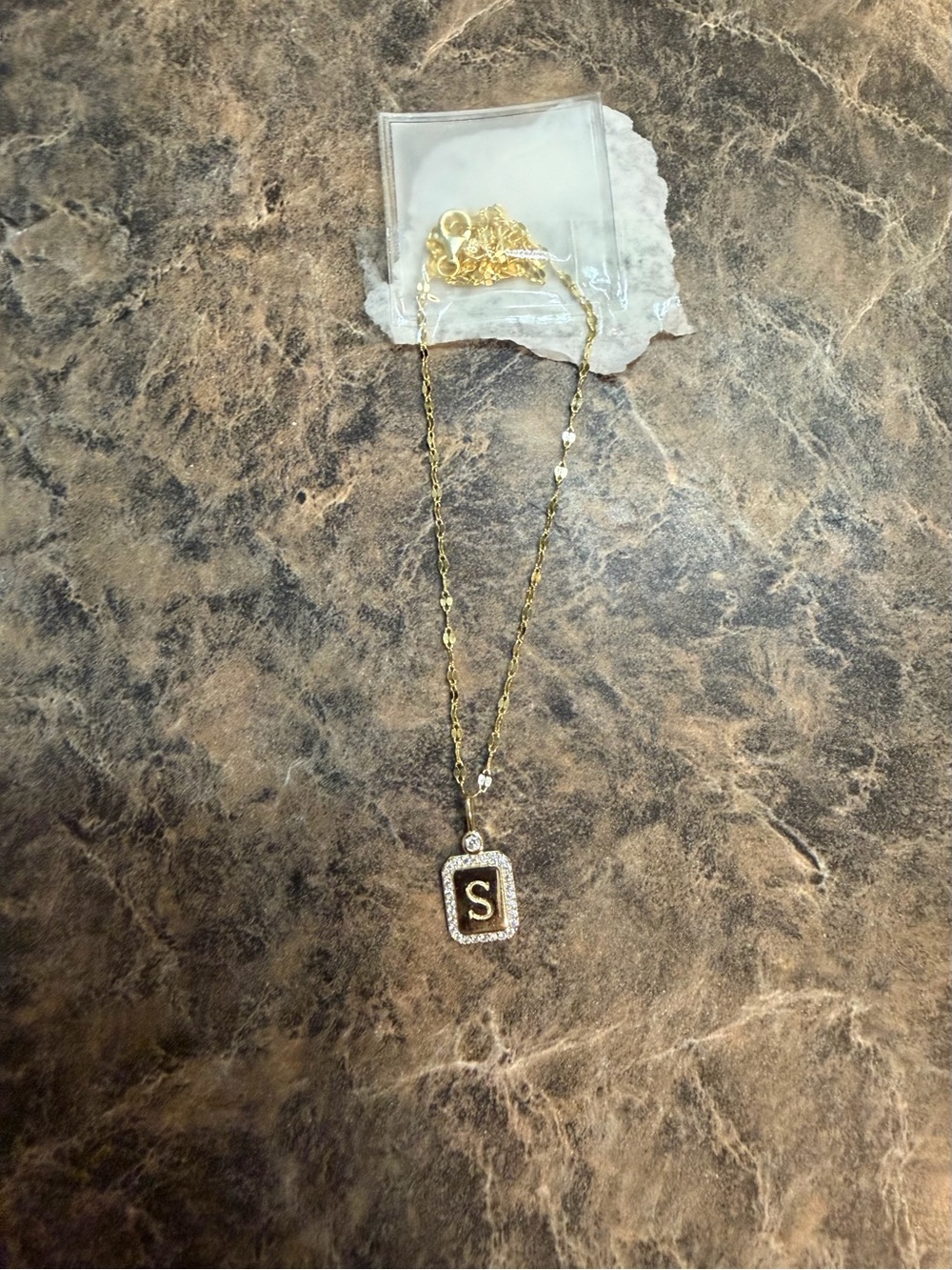 Gold Initial 'S' Pendant Necklace - Women Jewelry